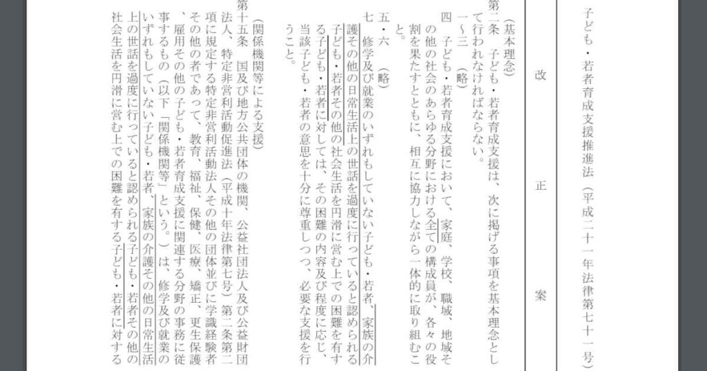 改正子ども・若者育成支援推進法