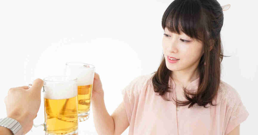 二人で乾杯